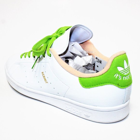 Adidas Stan Smith Disney Kermit & Miss Piggy White / Green / Peach Men's 9.5 - Picture 9 of 13